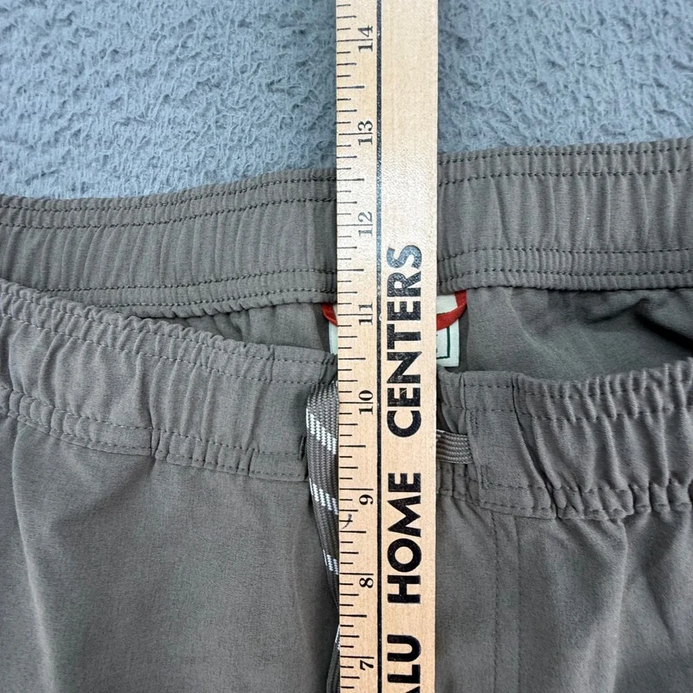 LL Bean Pants Mens L 28 Brown Performance Hiking Drawstring Elastic Waist 515264